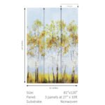 Aspen Tree Mural - Sky Blue | Multicolors Trees and Leaves Wallpaper for Office, Accent Wall, and Bedroom