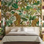 Exotica Mural - Linen | Multicolors Animals, Birds and Insects Wallpaper for Living Room, Accent Wall, and Powder Room