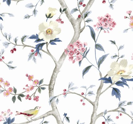 Sparrow Haven - Painted Paradise Mixed Wallpaper ln40001