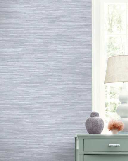 Tiger Island - Pond | Blues Textures Wallpaper for Powder Room, Hallway, and Half Bath