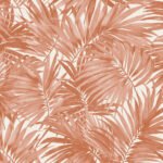 Cordelia - Coral | Oranges Trees and Leaves Wallpaper for Hallway, Accent Wall, and Office