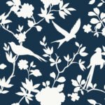 Kauai - Blue Sea | Navys Animals, Birds and Insects Wallpaper for Living Room, Hallway, and Bedroom