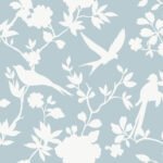 Kauai - Iceberg Blue | Blues Animals, Birds and Insects Wallpaper for Nursery, Entryway, and Hallway