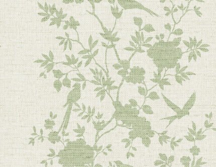 Aloha - Jade | Greens Animals, Birds and Insects Wallpaper for Nursery, Accent Wall, and Dining Room