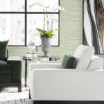 Loe Sanctuary - Blanched Pistachio | Greens Textures Wallpaper for Powder Room, Hallway, and Nursery