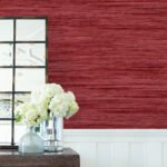 Loe Sanctuary - Ruby | Reds Textures Wallpaper for Powder Room, Accent Wall, and Office