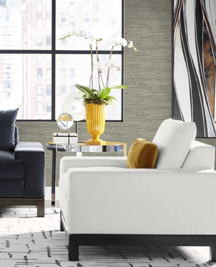 Loe Sanctuary - Volcanic Ash | Grays Textures Wallpaper for Nursery, Dining Room, and Hallway