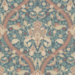 Scarlett - Gazania | Multicolors Damasks and Scrolls Wallpaper for Dining Room, Entryway, and Accent Wall