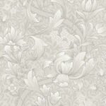 Rosie - Pearl | Grays Florals, Botanicals and Tropicals Wallpaper for Hallway, Office, and Kitchen