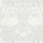 Isabella - Snow | Whites and Off Whites Novelty and Pop Culture Wallpaper for Kitchen, Bedroom, and Nursery