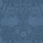 Isabella - Spruce | Blues Novelty and Pop Culture Wallpaper for Dining Room, Living Room, and Entryway