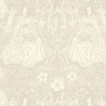 Isabella - Soft Linen | Warm Neutrals and Beiges Novelty and Pop Culture Wallpaper for Bedroom, Powder Room, and Living Room