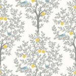 Goldcrest - Foggy Morning | Grays Trees and Leaves Wallpaper for Half Bath, Office, and Accent Wall
