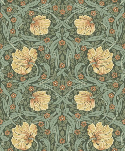 Pimpernel - Spring Crop | Multicolors Florals, Botanicals and Tropicals Wallpaper for Accent Wall, Dining Room, and Bedroom
