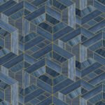 Linnea - Saphaire | Blues Textures Wallpaper for Office, Living Room, and Entryway