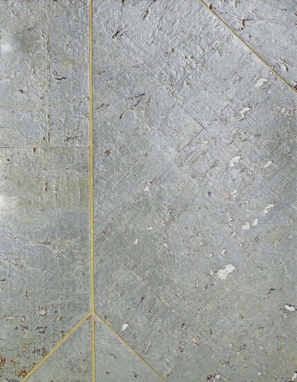 Maxine - Sliver Chip | Silvers and Pewters Textures Wallpaper for Living Room, Dining Room, and Office