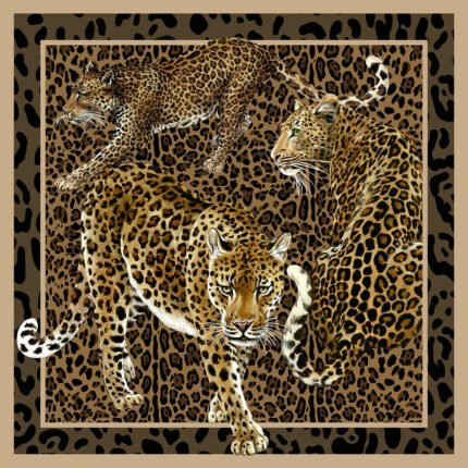 Leopardo Incognito Mural - Jemma | Browns and Taupes Animals, Birds and Insects Wallpaper for Bedroom, Half Bath, and Accent Wall