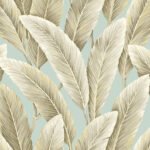 Foliage - Sky | Blues Trees and Leaves Wallpaper for Accent Wall, Nursery, and Entryway