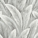 Foliage - Stone | Grays Trees and Leaves Wallpaper for Nursery, Dining Room, and Powder Room