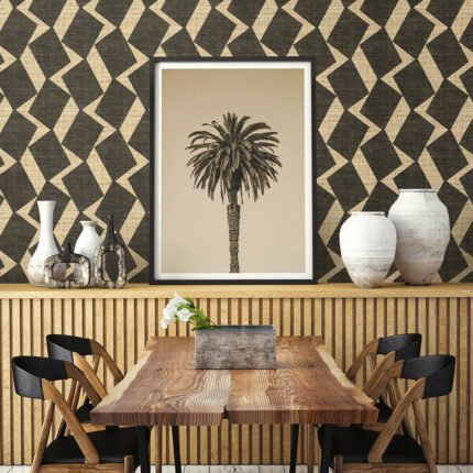 Bespoke - Soft Black | Blacks Trees and Leaves Wallpaper for Nursery, Office, and Living Room