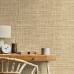 Kaya - Straw | Warm Neutrals and Beiges Textures Wallpaper for Bedroom, Half Bath, and Hallway