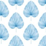 Grande Leaf Paperweave - True Blue | Blues Trees and Leaves Wallpaper for Accent Wall, Office, and Kitchen