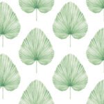 Grande Leaf Paperweave - Sea Green | Greens Trees and Leaves Wallpaper for Powder Room, Hallway, and Bedroom