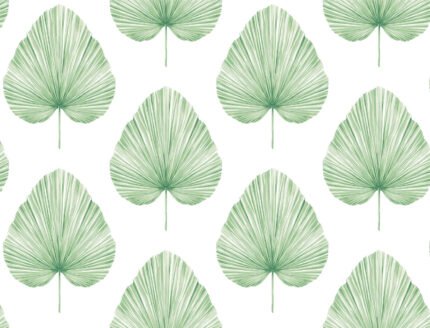 Grande Leaf Paperweave - Sea Green | Greens Trees and Leaves Wallpaper for Powder Room, Hallway, and Bedroom