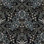Winkworth - Onyx | Blacks Florals, Botanicals and Tropicals Wallpaper for Half Bath, Accent Wall, and Nursery