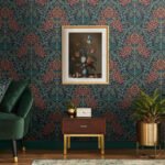Winkworth - Ruby | Reds Florals, Botanicals and Tropicals Wallpaper for Nursery, Kitchen, and Powder Room