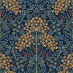 Winkworth - Midnight | Navys Florals, Botanicals and Tropicals Wallpaper for Dining Room, Bedroom, and Kitchen