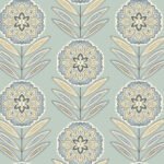 Batsford - Robin's Egg | Aquas and Teals Florals, Botanicals and Tropicals Wallpaper for Hallway, Living Room, and Bedroom