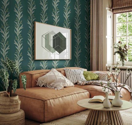 Exbury - Forest | Greens Trees and Leaves Wallpaper for Hallway, Entryway, and Living Room