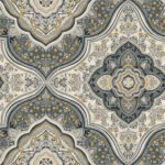 Cambridge - Gold and Silver | Warm Neutrals and Beiges Damasks and Scrolls Wallpaper for Hallway, Nursery, and Accent Wall