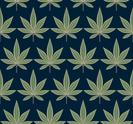 Bicton - Hello Spring | Navys Trees and Leaves Wallpaper for Half Bath, Powder Room, and Dining Room