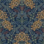 Oxford Fabric - Midnight | Navys Florals, Botanicals and Tropicals Wallpaper for Hallway, Powder Room, and Half Bath