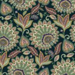 Sheffield Fabric - Folk Shades | Multicolors Damasks and Scrolls Wallpaper for Living Room, Nursery, and Accent Wall