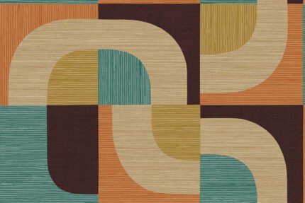 Tampere 27 - Rosa | Multicolors Geometrics Wallpaper for Office, Accent Wall, and Hallway