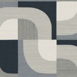 Tampere 27 - Charcoal | Blacks Geometrics Wallpaper for Office, Accent Wall, and Dining Room