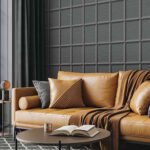 Oulu 27 - Onyx | Blacks Geometrics Wallpaper for Office, Accent Wall, and Dining Room