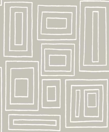 Kitezh - Cream | Warm Neutrals and Beiges Geometrics Wallpaper for Office, Accent Wall, and Dining Room