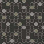 Nyx - Dove | Blacks Geometrics Wallpaper for Office, Accent Wall, and Powder Room