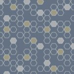 Nyx - Porceline | Blues Geometrics Wallpaper for Office, Accent Wall, and Nursery