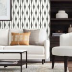 Dorado - Scandi Wood | Whites and Off Whites Geometrics Wallpaper for Office, Accent Wall, and Half Bath