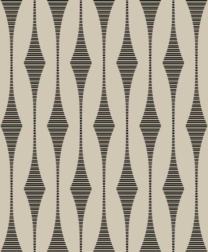 Dorado - Zebra | Blacks Geometrics Wallpaper for Office, Accent Wall, and Entryway