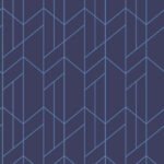 Mun - Azure | Navys Geometrics Wallpaper for Office, Accent Wall, and Nursery