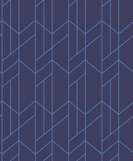 Mun - Azure | Navys Geometrics Wallpaper for Office, Accent Wall, and Nursery