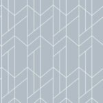 Mun - Captin Blue | Blues Geometrics Wallpaper for Office, Accent Wall, and Half Bath