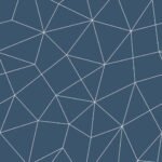 Helike - Denim | Blues Geometrics Wallpaper for Office, Accent Wall, and Entryway