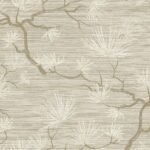 Kiruna - Saddle Tan | Warm Neutrals and Beiges Asian and Chinoiseries Wallpaper for Living Room, Kitchen, and Bedroom